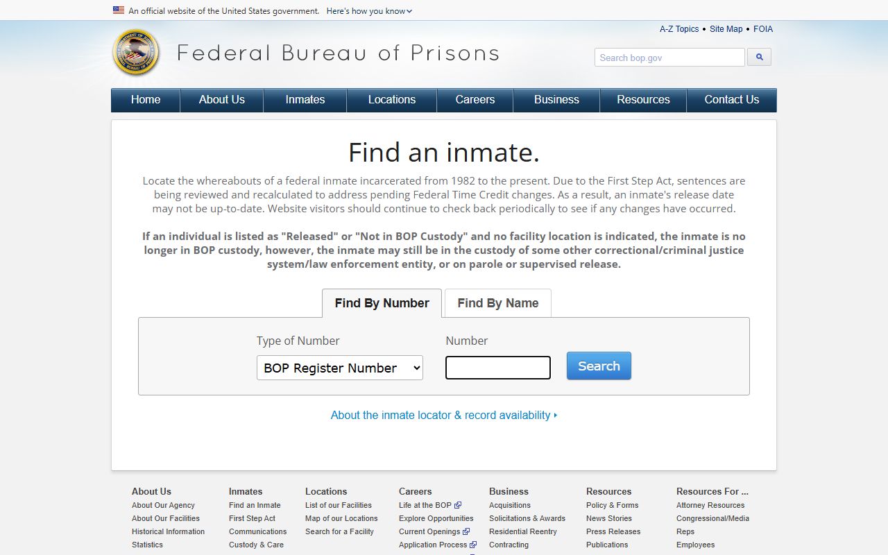 Bridgeport 72-hour federal release check through BOP